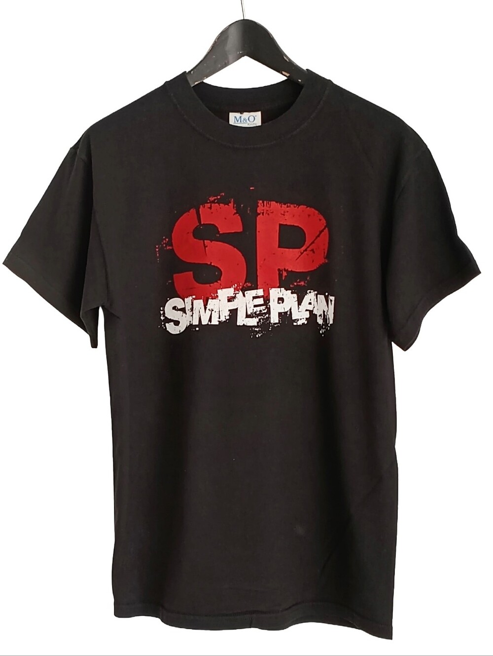 VTG Y2K Simple Plan Band Graphic Tee Black MO Knits Canadian Pop Punk Size M